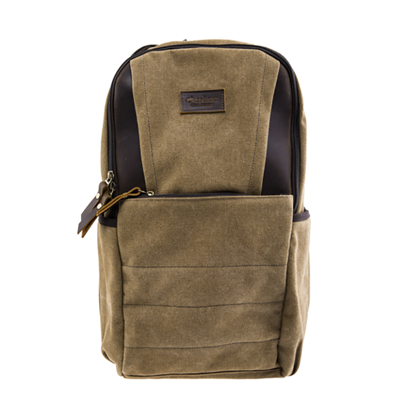 17SC-6457D SGS Sliocht capall dÚsachtach leathar chanbhás bán seanré backpack backpack mála chanbhás mórdhíola