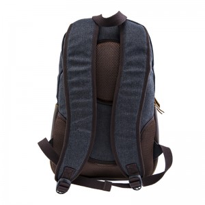 17SC-6457D SGS Sliocht capall dÚsachtach leathar chanbhás bán seanré backpack backpack mála chanbhás mórdhíola
