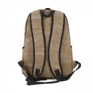 19SC-7748D OEM ríomhaire glúine backpack faisean bog, ábhar leathair fíor + chanbhás, gnó muinchille ríomhaire glúine backpack