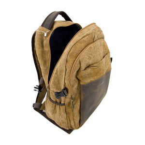 19SC-7911D monaróir gairmiúil do backpack leathair chanbhás Gheobhaidh dream durable