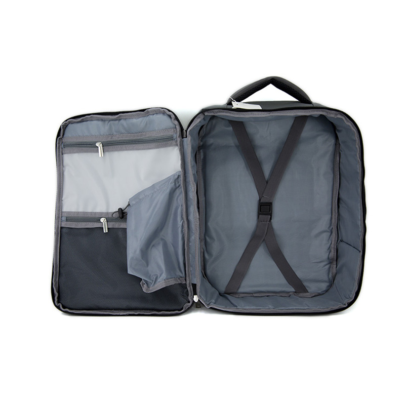 19SA-7934D Íseal-chaighdeán ard OEM backpack cliste stylish taistil le málaí eagraí feidhme
