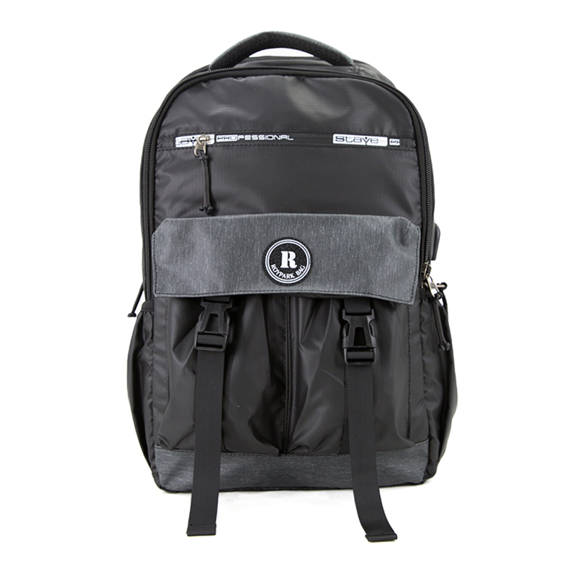 19SA-7846M dubh lightweight OEM / ODM mála backpack il-scoilte scoile scoile glúine