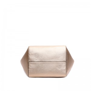 HD0827 - Tote Leathar PU saincheaptha le taobh dúbailte le luster miotail