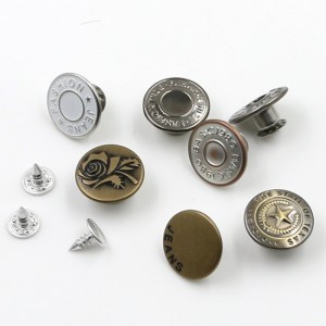 Faisean saincheaptha Clóbhuailte Button Léim Snaidhm Miotal Do Jeans 10