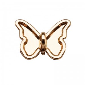 Faisean féileacán cnaipe cnaipe dearadh éadaigh miotail shank cnaipe do cíor tuck 13