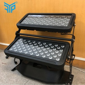 faoi ​​stiúir RGBW 120 * 8W balla cithdhíonach éadrom taobh amuigh den solas níocháin, IP65