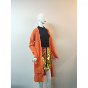 LONGAING ORANGE CARDIGAN RLWS0035F