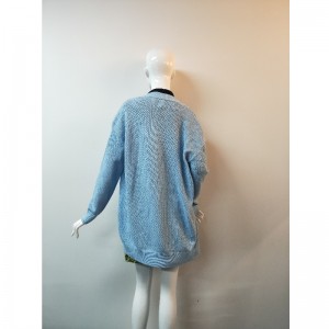 AN LITIR GORM GRID CARDIGAN RLWS0036F