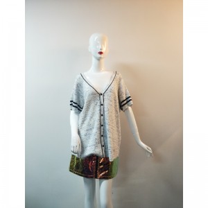 SOLAS GRAY V-NECK CARDIGAN RLWS0037F