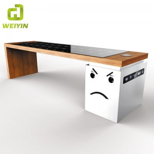 Binse Cruach Patio Ghairdín Gairdín Fuinnimh Gréine le USB agus Charger Fón gan Sreang