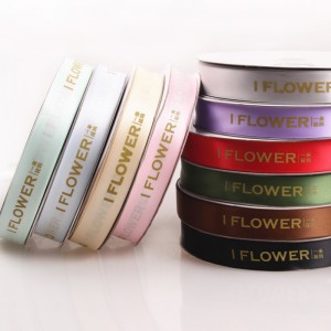 1 # ribín saincheaptha ainm priontáilte lógó ainm branda le haghaidh bows gruaige