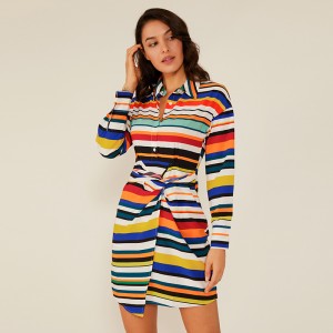 Éadaí an Oem An Measc Nua Dath Measc Fada Gúna Boho Corr Gúnaí Faisean Samhraidh Mná