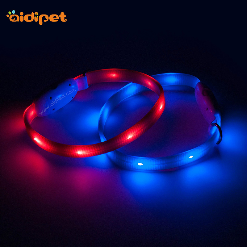 Coiléar athluchtaithe USB uiscedhíonach le collar madra faoi stiúir silicone