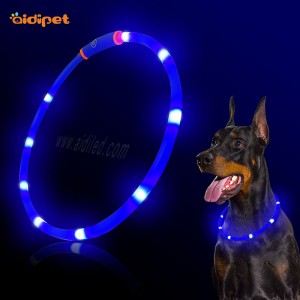 Madra Gealánach Ábhar faoi stiúir Collar Bog TPR USB Gearradh Madra Super Reedable Madraí Gearradh le Méid Éagsúla go Fit Pups