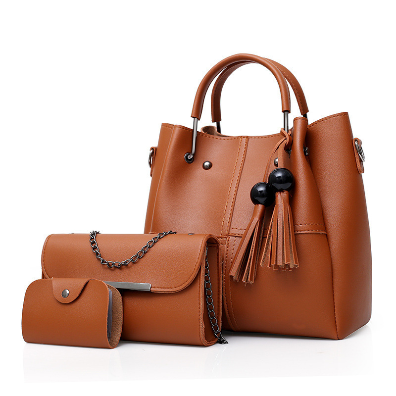 HD0827--3 PCS Socraigh na mBan PU sparán Leathar PU Leathar Tote PU Leathar Mála Leathar PU