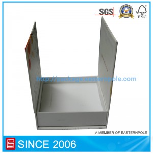 Bosca páipéar sála maighnéad só le flapaí dúbailte