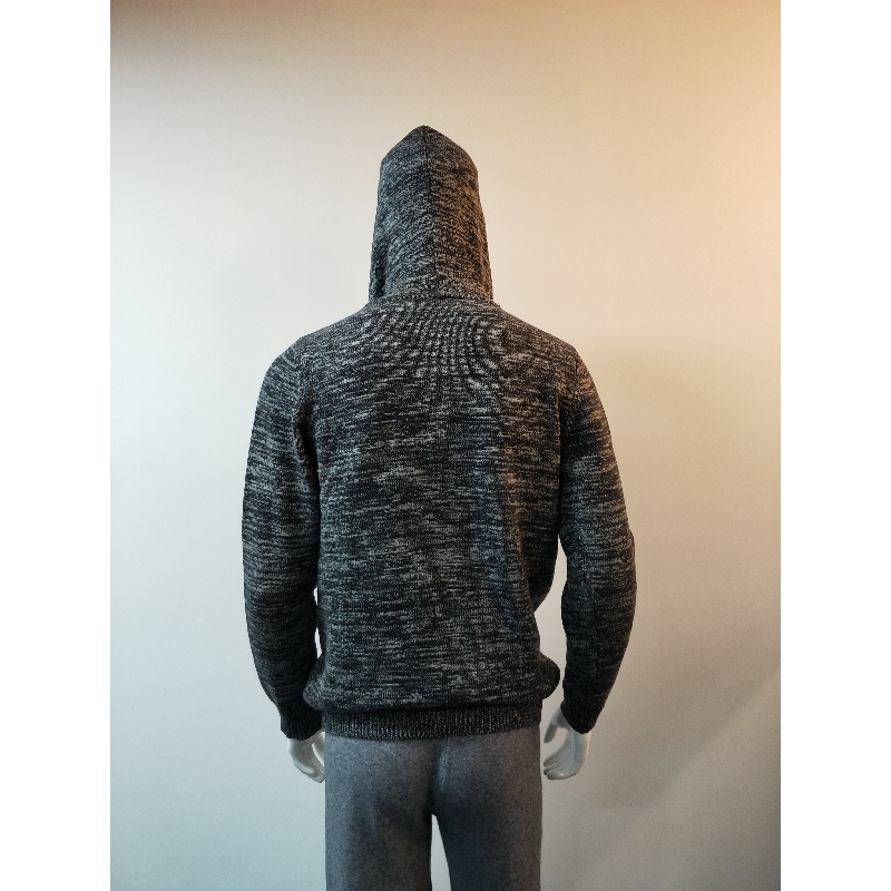 GRAY HOODED MAN SWEATER RLMS0005F