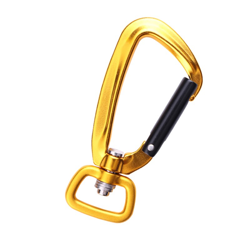 Príomh-ghlas dreapadóireachta allamuigh agus campála príomh-ghlas carabiner ilfheidhmeach cnó sléibhteoireacht Hook sléibhteoireacht búcla trealamh titim ghlas loc sábháilteachta sábháilteacht d-cineál scriú príomh-eitlíocht ghlas alúmanaim