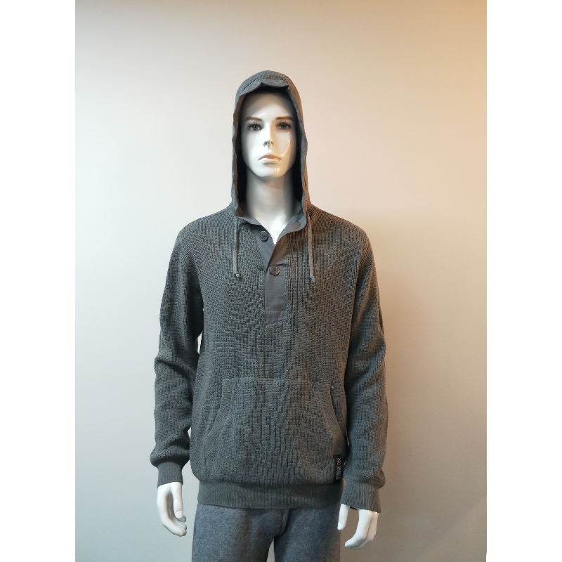 GRAY HOODED SWEATER RLMS0004F
