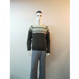 GRAY PRINT SWEATER RLMS0035F