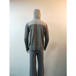 GRAY HOODED SWEATER RLMS0038F