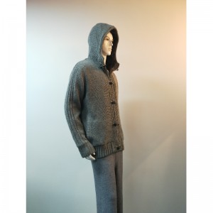 GRAY SWEATER COAT RLMS0064F