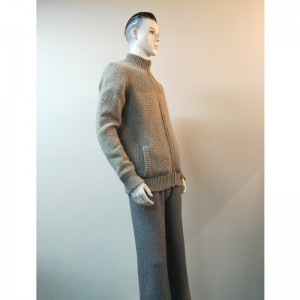 GRAY SWEATER COAT RLMS0067F
