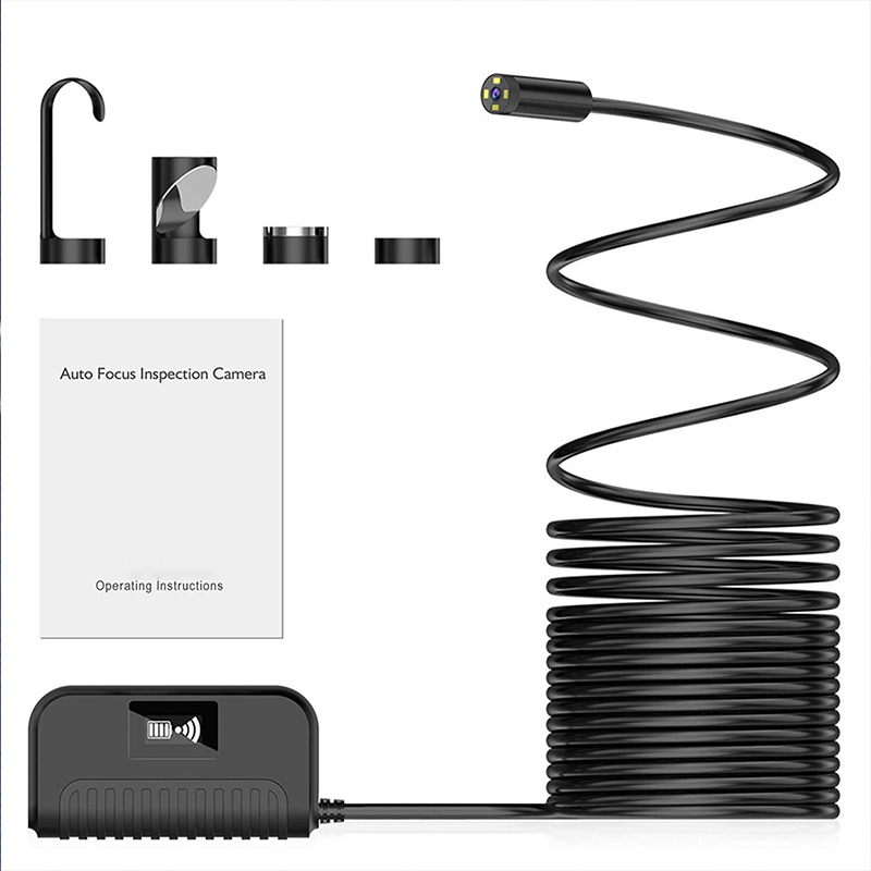 Auto Endoscope Sreang Fócasach 5.0 Megapixels HD WiFi Borescope Iniúchadh Uiscedhíonach Nathair Camerafor Android, iOS agus Windows, iPhone, Samsung, Tablet, Mac 3.28ft