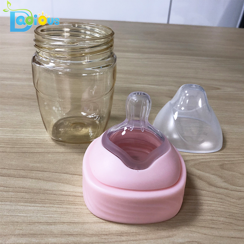 Buíon Buidéal Beathú PPSU Leanbh Seirbhíse Buidéal Beathú Linbh Buidéal Linbh Beathú Lipéad Silicone Buidéal do Leanaí