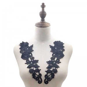 2 Bróidnéireacht Casta Cróise, bean lása neckline neckline appliqué