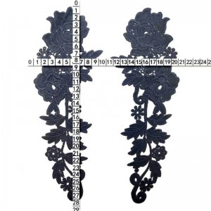 2 Bróidnéireacht Casta Cróise, bean lása neckline neckline appliqué