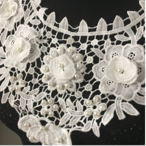 Collar muineál teachta nua le lása appliqué coirníní