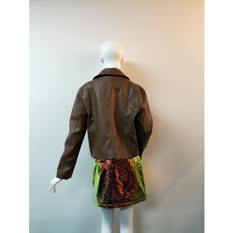 BEANNÓIR BROWN PU JACKET RLWPJ0029N