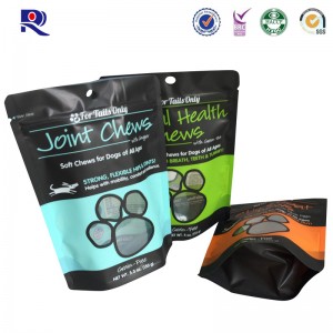 Trükitud ja lamineeritud püstiasendis kott koerte toidu kassi allapanu kalatoidu jaoks