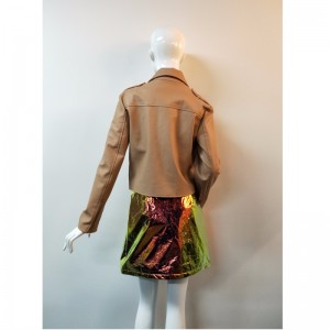 BEANNÓIR BROWN PU JACKET RLWPJ0006N