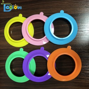 Grian Bia Silicone Sucker Súchán Silicone Saor in Aisce BPA le haghaidh Pláta Bambú Bowl Bambú Neamh-Duillín le Fáinne Súchán Fan Coimeádta