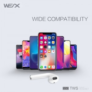 WEX S50 traadita kõrvaklapid, tõelised traadita stereo kõrvaklapid, bluetooth 5.0 kõrvaklapid