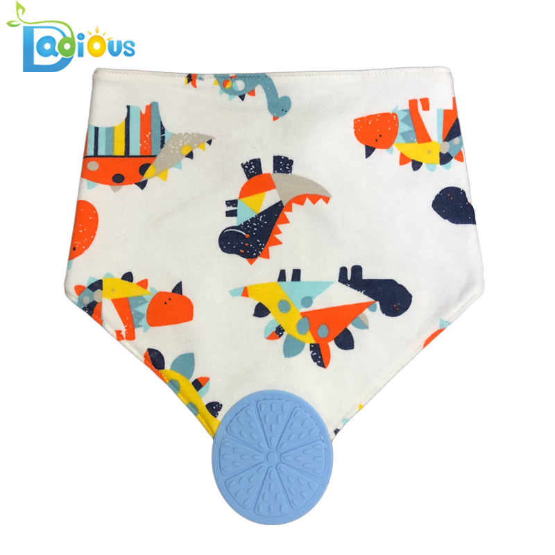 100% Cibí Leanbh Cotton do Chailíní Teachtaire Teochrach Bandana Bib Teething Bandana Bibs for Boys