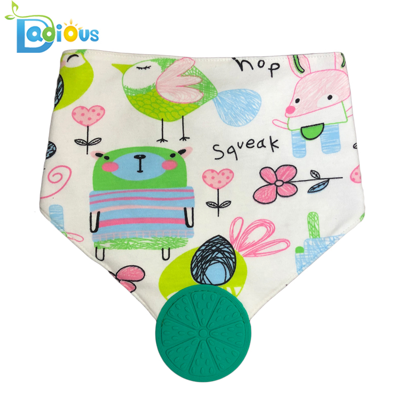 Cotton Cadás Bog Orgánach Orgánach Bandana Teether Bib Unisex Bibíní Bandol Drool le Teether