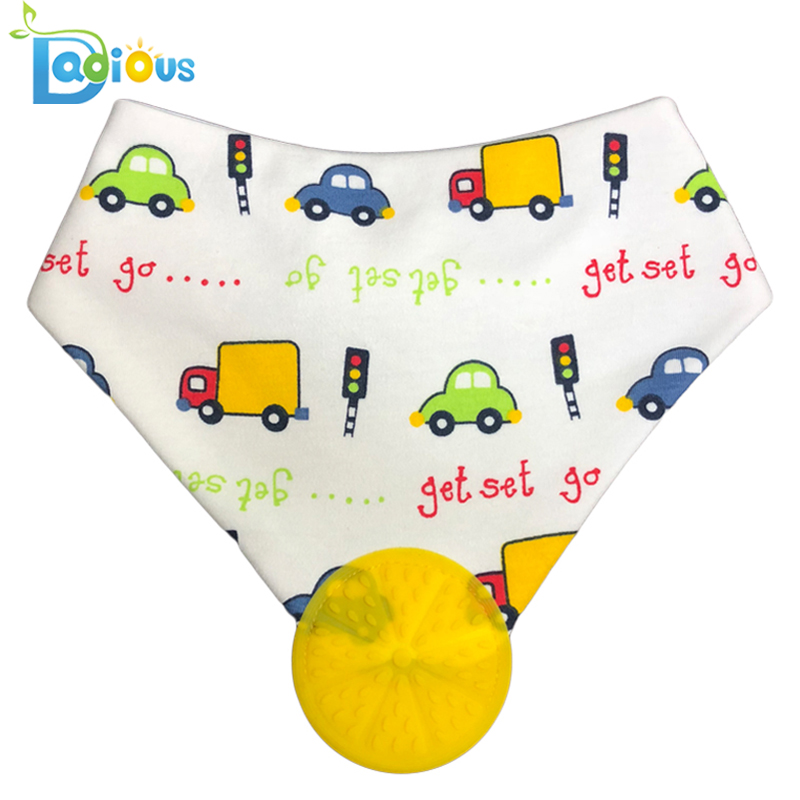 Bib Cotton Cad a Díolann Barr Amazon le Teether Boy Teether Bib Bandana Teibí do Chailíní