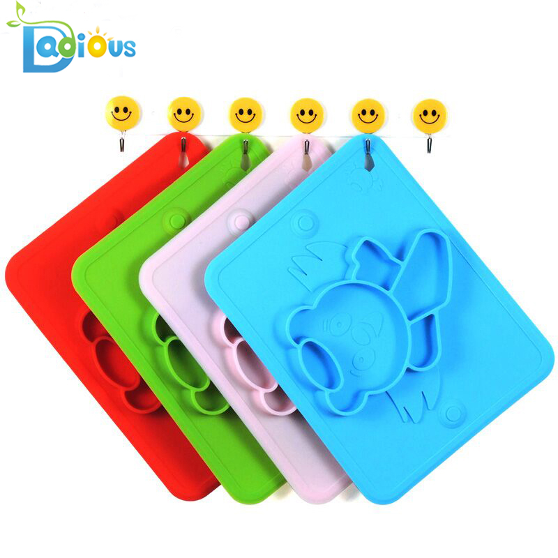 Lógó Saincheaptha Pláta um Bheathú Linbh píosa Silicone Baby Pláta le Cup Súchán An chuid is mó de na Tráidirí Ardchathaoireacha