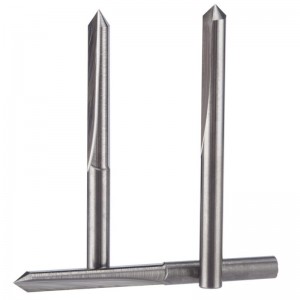 Uirlis Dhíreach 45 Céim V Greanadh Ghrafaigh Giotán Ródaire CNC Giotán 1/8 Shank Dúigh 0.1mm Leid 5PCS