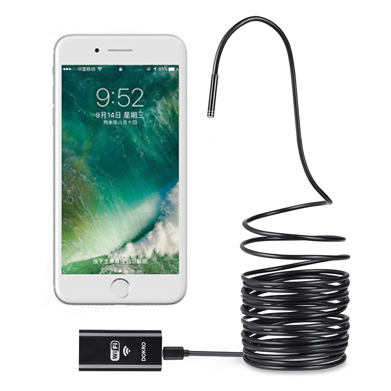 Sreang Endoscope 2.0 Megapixels HD WiFi Borescope Micrimhilseogra Comhéadan Cigireachta Uiscedhíonach nathair Camerafor Android, iOS agus Windows, iPhone, Samsung, Tablet, Mac