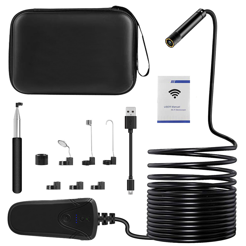 Sreang Endoscope 2.0 Megapixels HD WiFi Borescope Iniúchadh Uiscedhíonach Nathair Camerafor Android, iOS agus Windows, iPhone, Samsung, Tablet, Mac