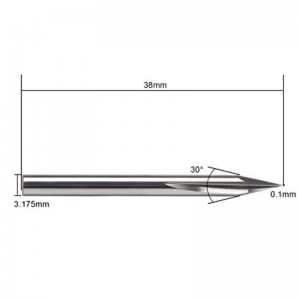 Giotán Greanaithe Miotal, EnPoint 30 Céim Vide Giotán Ciotach righin Leid Chóin Cruth Giotán CNC le Grosairí 2-8 Striaght Stórght 1/8 \