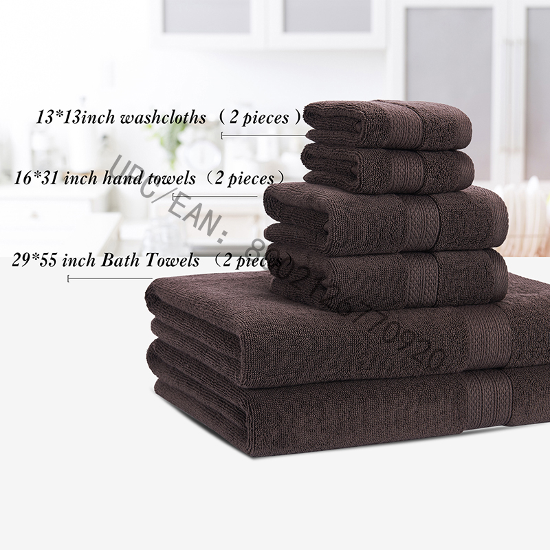 Tuáillí Seomra Folctha JMD Socraigh, Tuáillí Cotton Combed Sraith Liath de 6 Tuáille Cistine Linn Snámha, Tuáillí CRUA Ionsúite Towel Móra Breise (2 Tuáille Níocháin, 2 Tuáille Láimhe, 2 Tuáille Folctha)