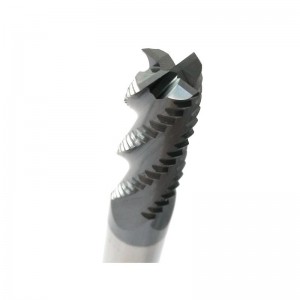 Muilte End End Carbide Soladach, HRC45 le Tialn Coated, 4 Líonta, 1/4 \