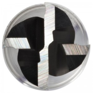 Muileann Deireadh Srón Chearnóg Charbide, Reach Breise Fada, Críoch Críochnaithe (Bright), 30 Deg Helix, 4 Líonta, 3 \