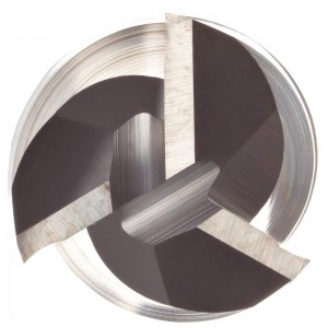 Muileann Deireadh Charbide Square Srón, Inch, Críochnaithe Gan Smál (Bright), Gearr agus Gearradh Críochnaithe, 30 Helix Céime, 3 Sreabhán, Trastomhas Gearrtha 3 \