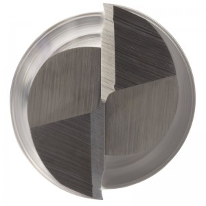 Muileann Deireadh Charbide Square End, Inch, Críochnaithe Gan Smál (Bright), Gearr agus Gearradh Críochnaithe, 30 Helix Céime, 2 Fliúit, 4 \